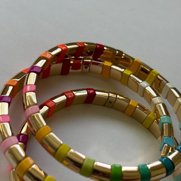 NWOT Roxanne Assoulin Set of 3 Not Just Another Rainbow Brite Bracelets - Picture 6 of 6